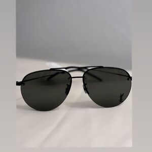 YVES SAINT LAURENT Black Frame Aviator Sunglasses